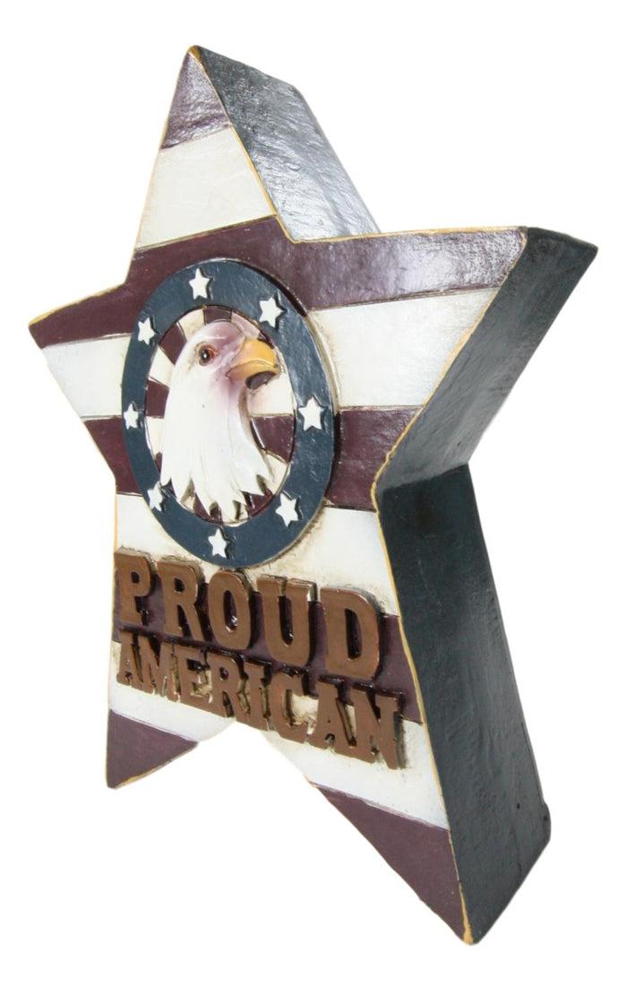 Ebros Pack Of 2 USA Bald Eagle And Liberty Bell Proud American Stars Desktop Plaque
