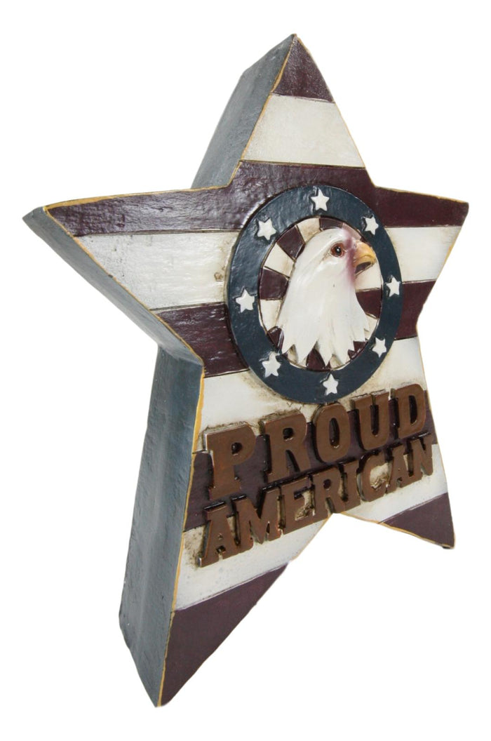 Ebros Pack Of 2 USA Bald Eagle And Liberty Bell Proud American Stars Desktop Plaque