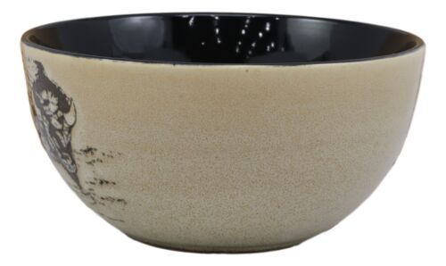 Ebros Pack Of 4 American Bison Abstract Art Bowl Set Perfect For Cereal Soup