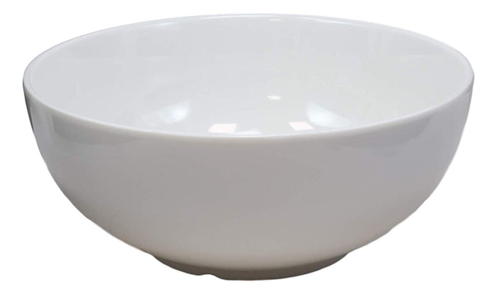 Ebros Pack Of 6 Large Contemporary Round White Jade Ramen Pho Vegetable Bowls