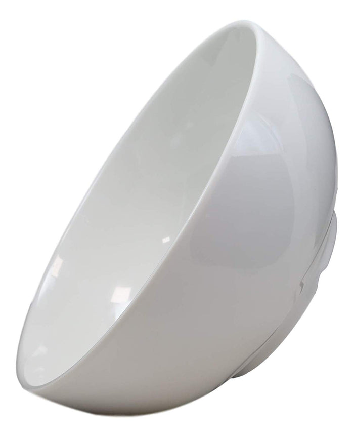 Ebros Pack Of 6 Large Contemporary Round White Jade Ramen Pho Vegetable Bowls