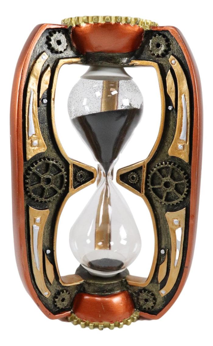 Ebros Past Present Future Time Warp Steampunk Gearwork Sandtimer Figurine Sand Timer