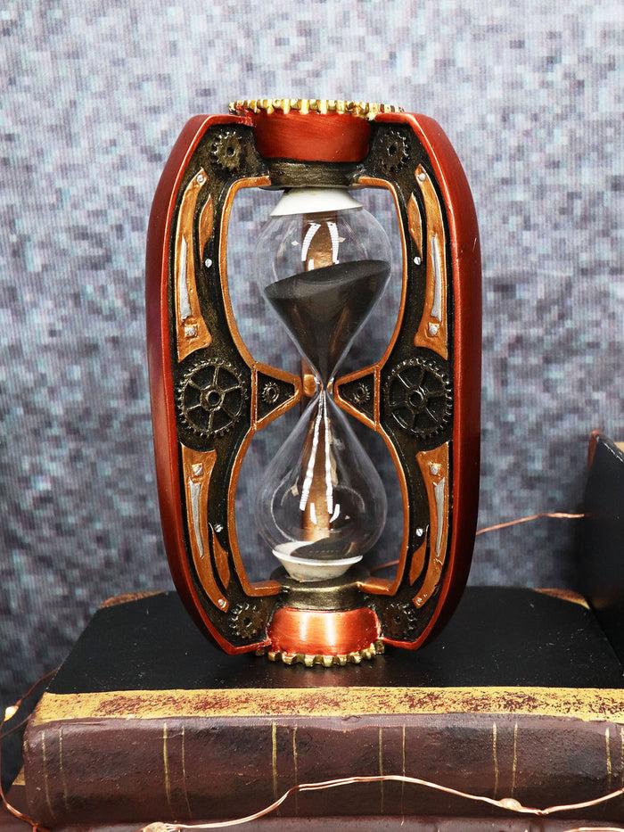 Ebros Past Present Future Time Warp Steampunk Gearwork Sandtimer Figurine Sand Timer