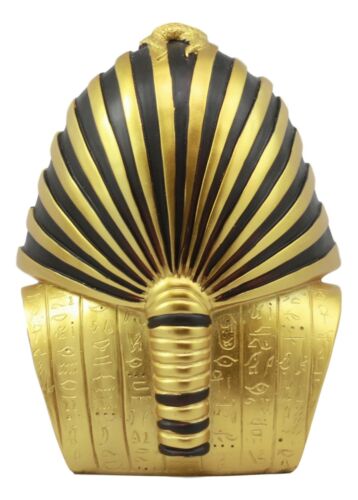 Ebros Pharaoh King Tut Skull Bust Figurine Ancient Egyptian Skeleton Mask Sculpture 7"