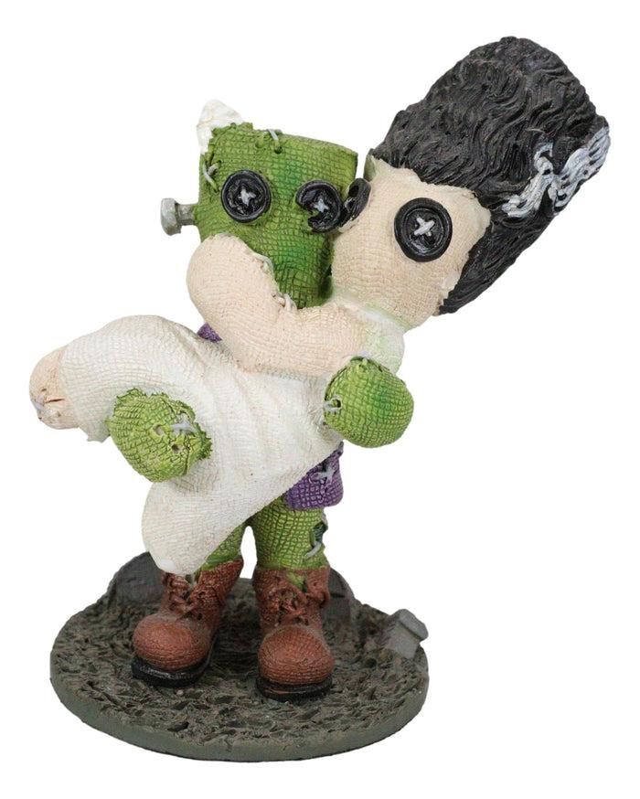 Ebros Pinheadz Monster With Voodoo Stitches Figurine 4.25"H Frankenstein & Bride