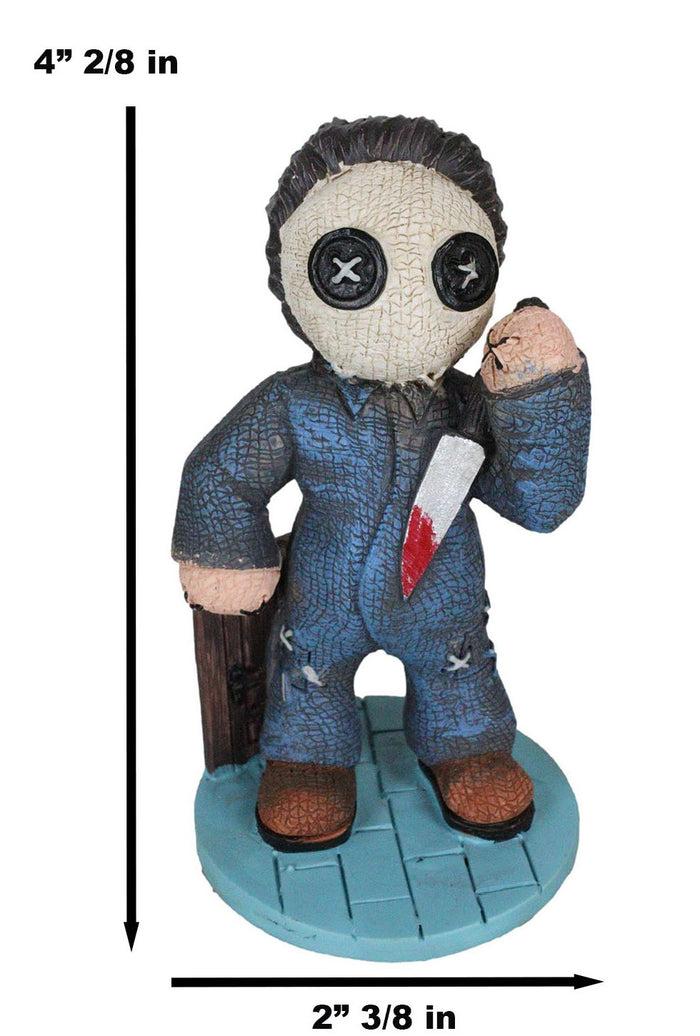 Ebros Pinheadz Monster With Voodoo Stitches Figurine 4.25"H (Michael Myers)