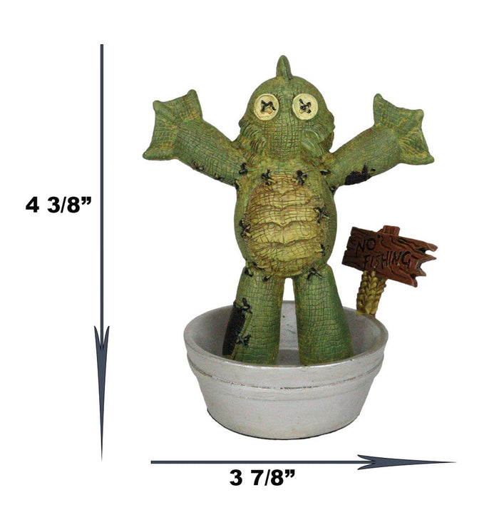 Ebros Pinheadz Monster With Voodoo Stitches Figurine 4.25"H (Gill Man Creature)