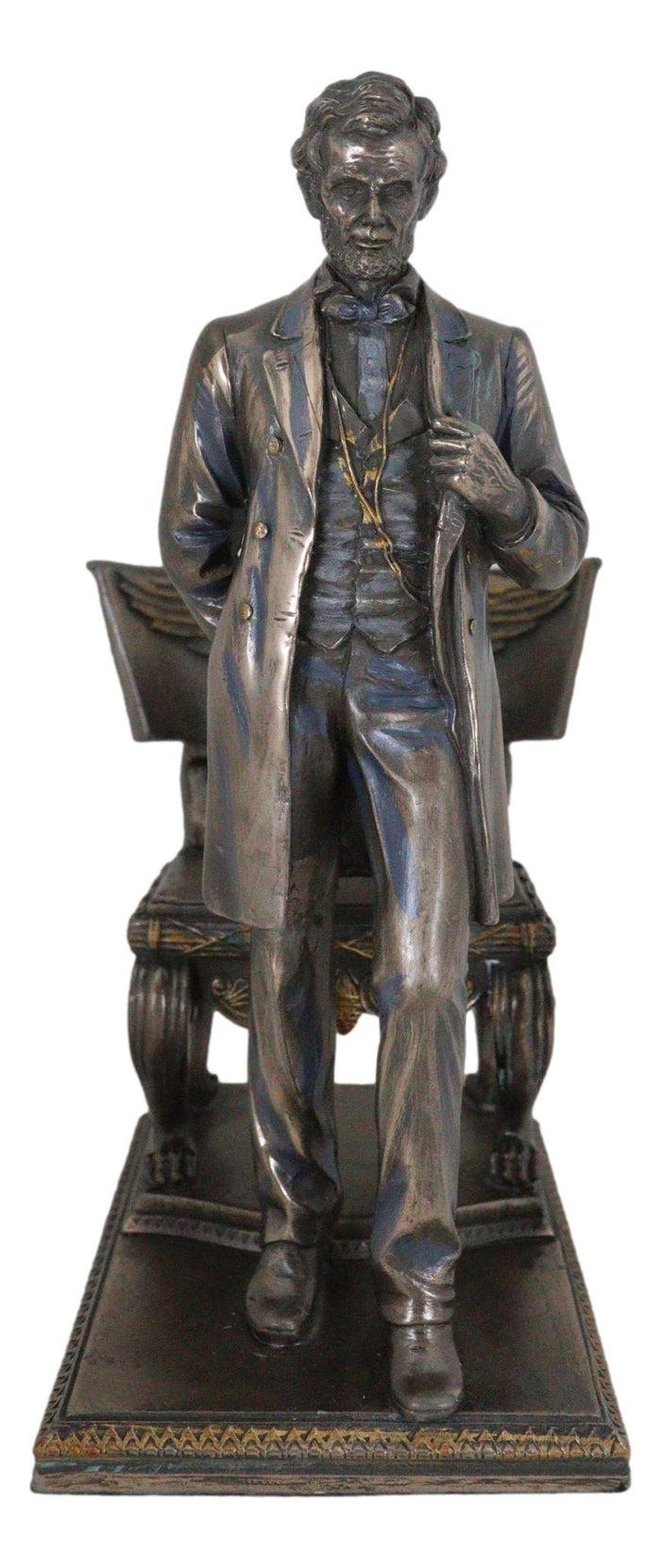 Ebros President Abraham Lincoln Standing By Eagle Chair Historical Figurine 9"H