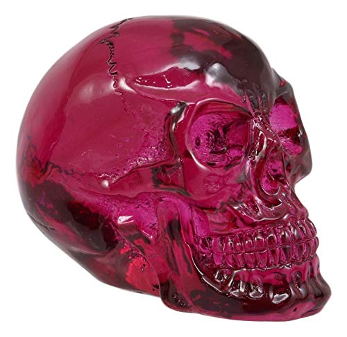 Ebros Purple Translucent Witching Hour Gazing Skull Miniature Figurine 2.5" Long