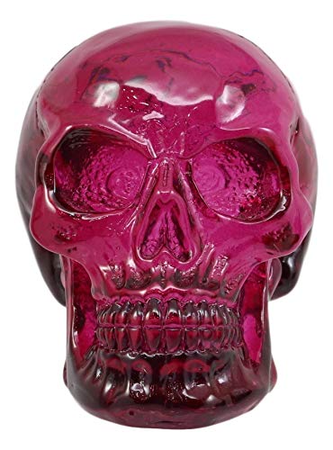 Ebros Purple Translucent Witching Hour Gazing Skull Miniature Figurine 2.5" Long