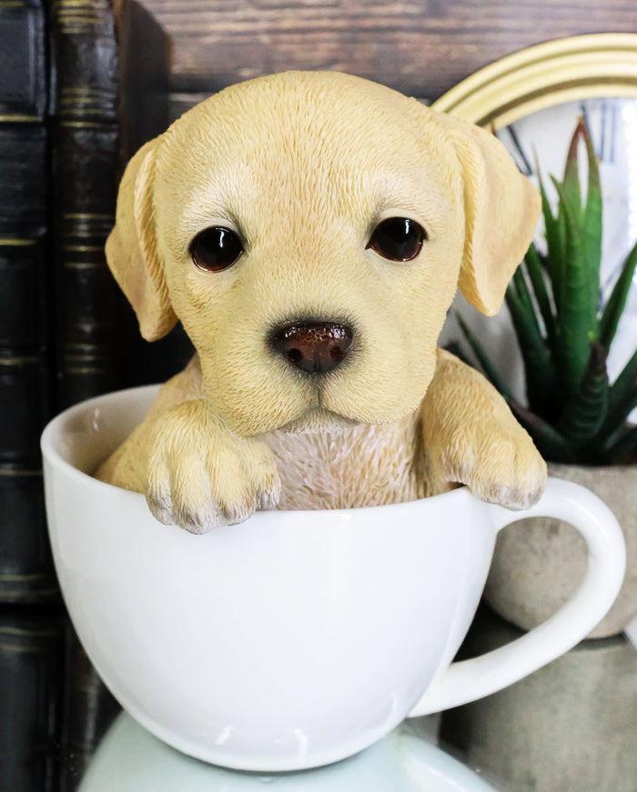 Ebros Realistic Adorable Labrador Puppy Teacup Statue 5.5" Tall Pet Pal Ebros Realistic Adorable Labrador Puppy Teacup Statue 5.5" Tall Pet Pal