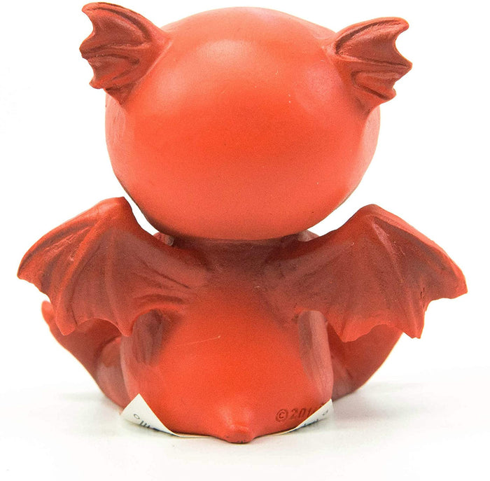 Ebros Red Devilish Fire Wyrmling Baby Dragon Bo Figurine Collectible 3"H