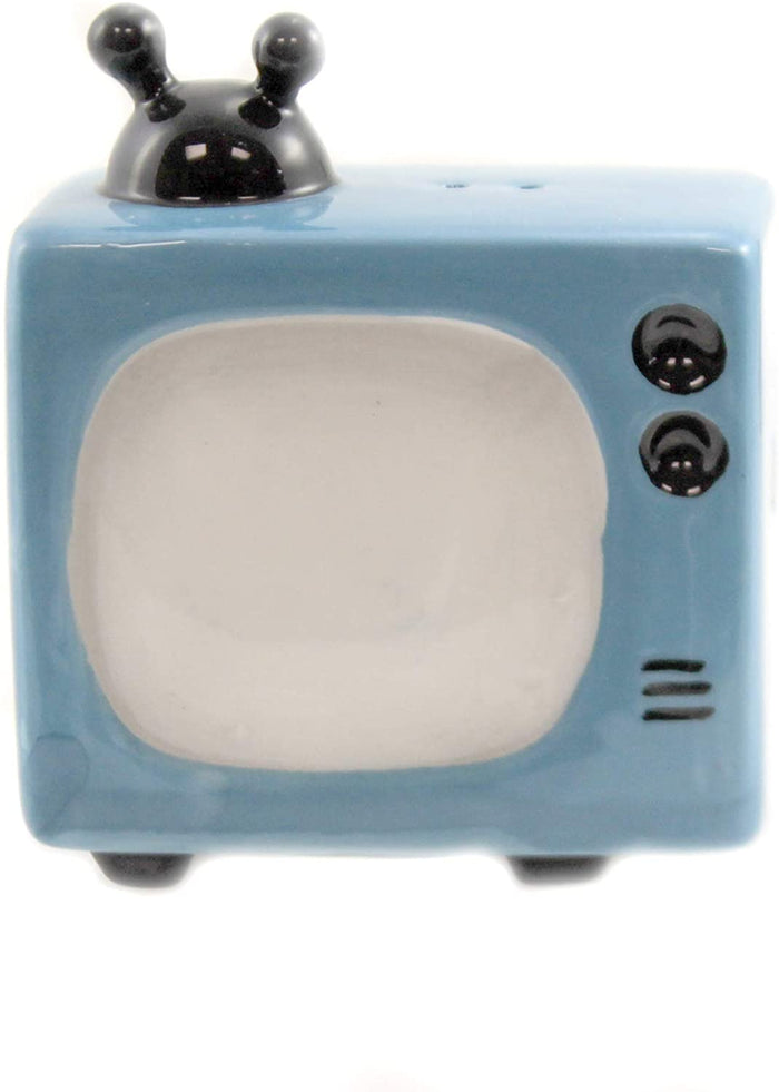 Ebros Retro Televisions Ceramic Magnetic Salt Pepper Shakers Set
