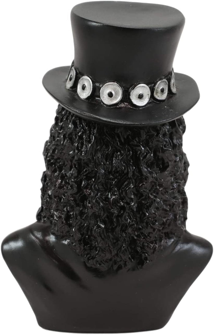 Ebros Rock Guitarist Sklash Skull Skeleton Bust Miniature Figurine 4.25"H