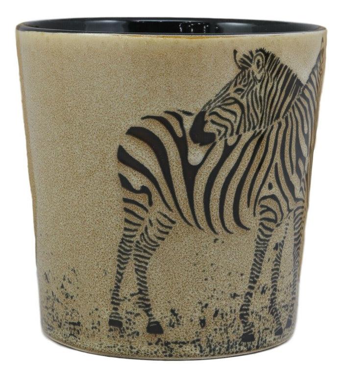 Ebros Romance In The Savanna Hugging Zebra Horse Couple Drinking Ceramic Mug
