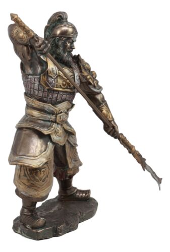 Ebros Romance Of Three Kingdoms General Hero Zhang Fei Wielding Serpent Spear Statue