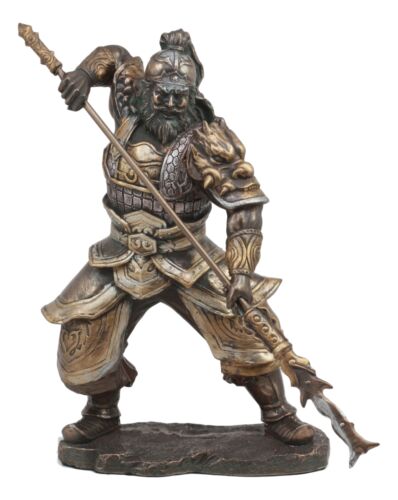 Ebros Romance Of Three Kingdoms General Hero Zhang Fei Wielding Serpent Spear Statue