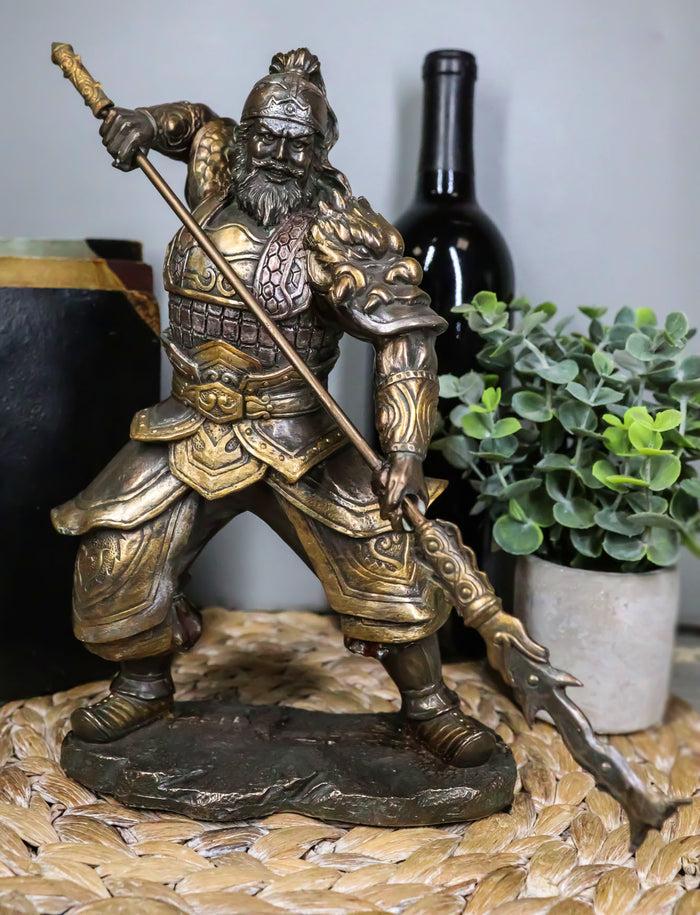 Ebros Romance of Three Kingdoms General Hero Zhang Fei Wielding Serpent Spear Statue