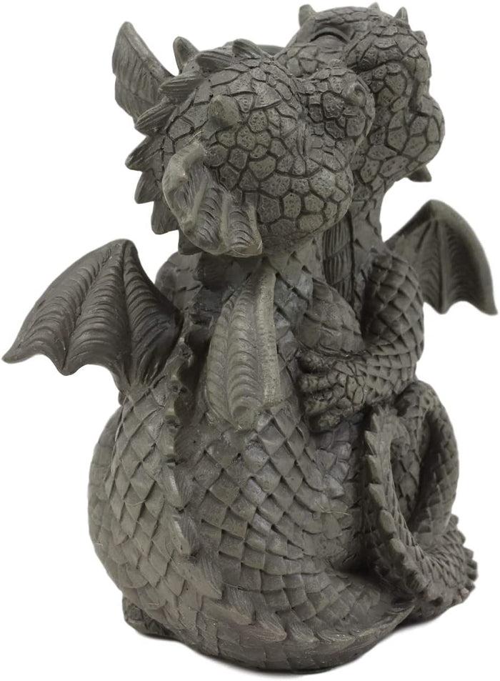 Ebros Romantic Valentines Baby Garden Dragons Cuddling Tight Statue 5.25" Tall