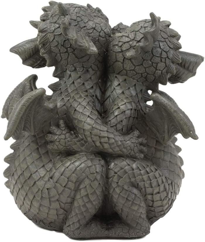 Ebros Romantic Valentines Baby Garden Dragons Cuddling Tight Statue 5.25" Tall