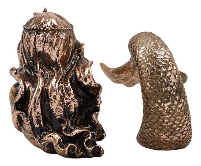 Ebros Rose Gold Dreaming Siren Mermaid2 Piece Parts Body And Tail Statue 5" H
