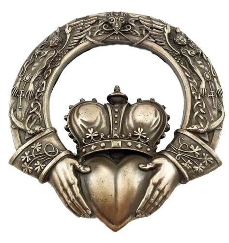 Ebros Royal Celtic Claddagh Ring Wall Plaque Figurine Love Friendship Loyalty