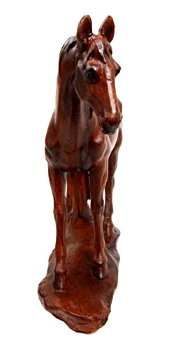 Ebros Rugged Fine Race Horse Steed Decorative Resin Figurine In Faux Wood Finish 6.5"H
