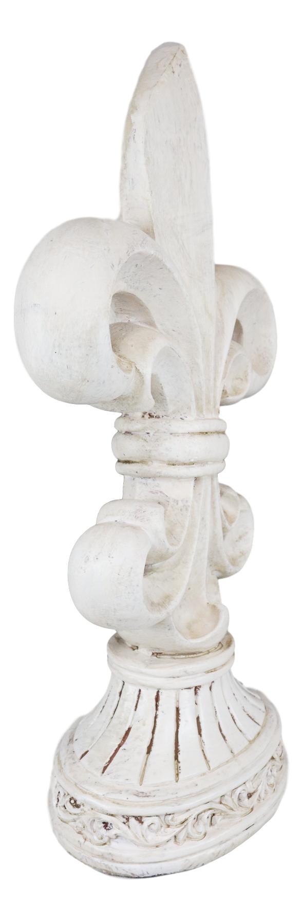 Ebros Rustic Southwest French Fleur De Lis On Ornate Base Stand Desktop Figurine 12"H
