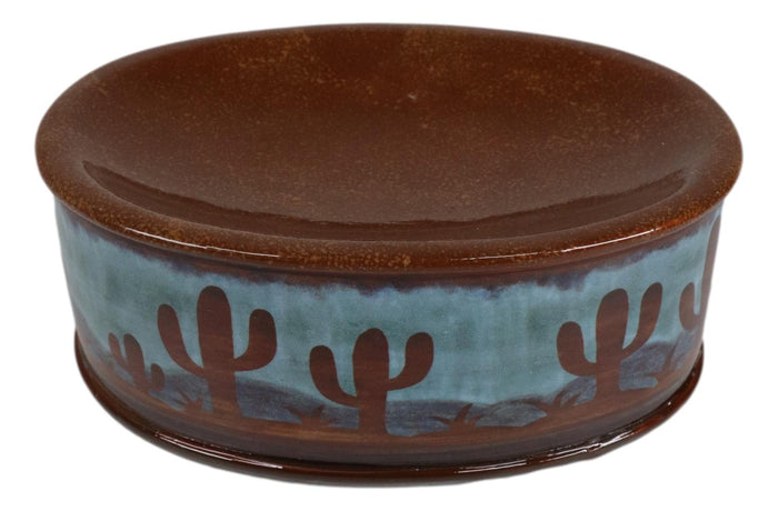 Ebros Rustic Southwestern Desert Cactus Arizona Bathroom Vanity Bar Soap Dish Holder