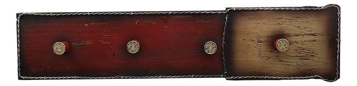 Ebros Rustic Western 12 Gauge Shotgun Shells Ammo Bullets Wooden Wall Hangers Hooks Hanging Plaque For Coats Hats Accessories Home And Office Wood Decor Collection
