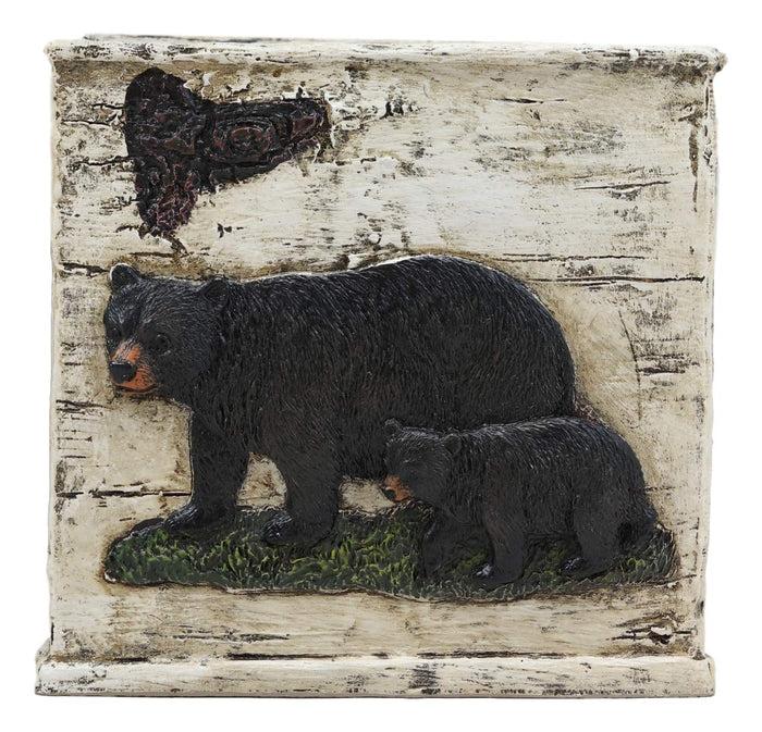 Ebros Rustic Western Black Bear In Pine Trees Forest Bathroom Tissue Box Cover