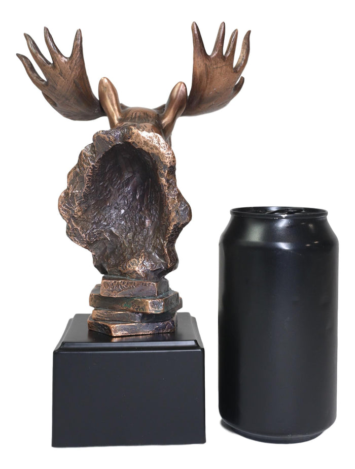 Ebros Rustic Western Bull Moose Bust Statue In Bronze Electroplated Resin Finish