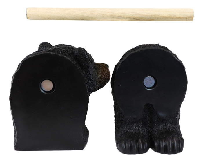 Ebros Rustic Woodland Forest Black Bear Standing Paper Towel Holder Statue