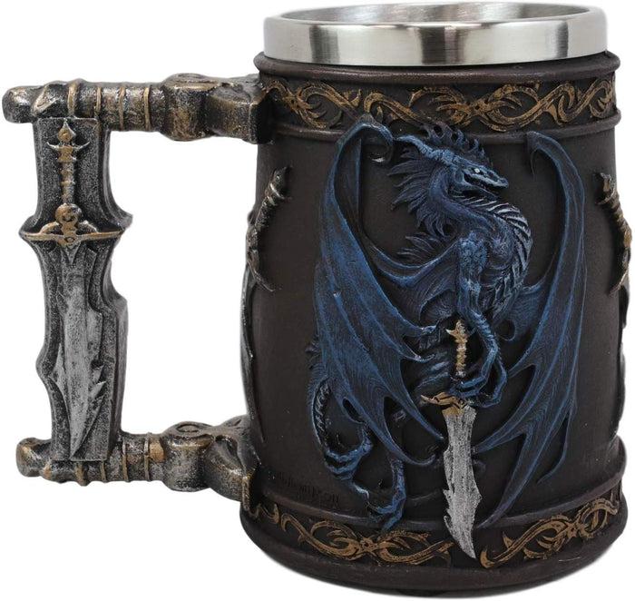 Ebros Ruth Thompson Dragon's Lair Storm Blade Drake 14oz Coffee Mug Tankard