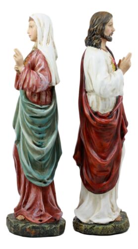 Ebros Sacred Heart Of Mary And Jesus Christ Statue Set Figurine 11.25" Tall