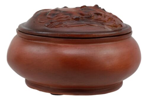 Ebros Safari Giraffe Rounded Jewelry Trinket Decorative Box Faux Wood Resin