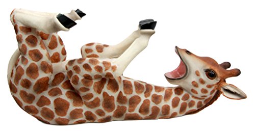Ebros Safari Tall Drink Thirsty Long Necked Giraffe Wine Bottle Holder Caddy Figurine Home Kitchen Party Hosting Decor Sculpture Of Savanna Grasslands Wild Animals Giraffes Perfect Housewarming Gift