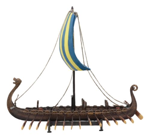 Ebros Scandinavian Viking Middle Ages War Ship Battle Longship Prototype Sculpture