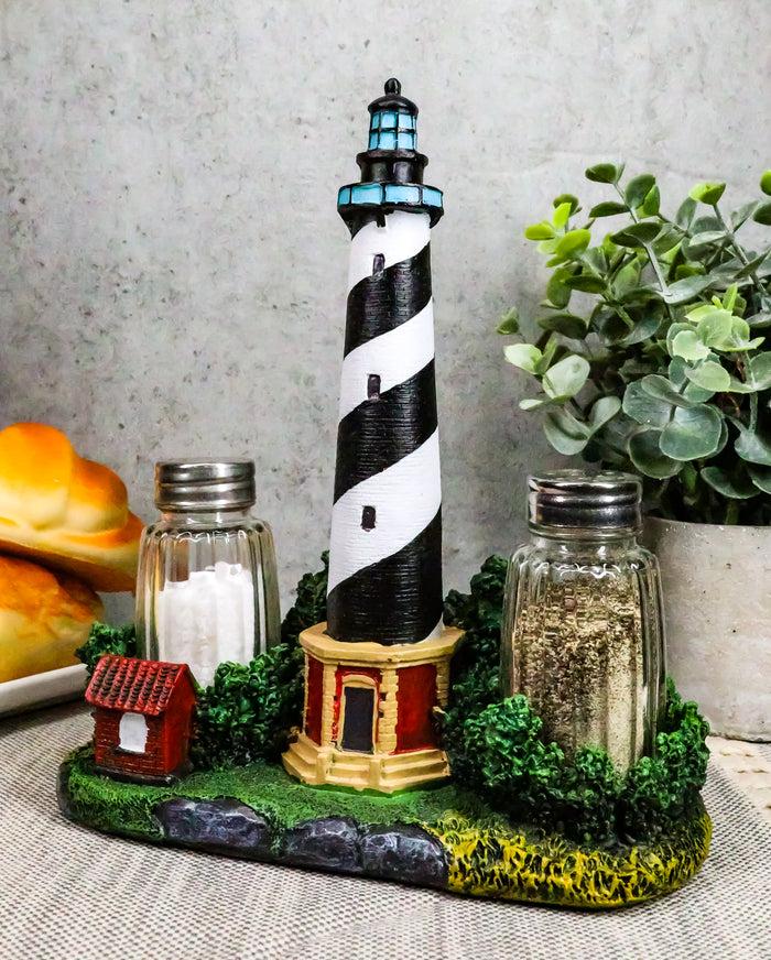 Ebros Scenic Cape Hatteras Lighthouse Salt And Pepper Shakers Holder 8"H