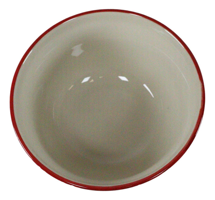 Ebros Set Of 2 Ceramic Midnight Floral Blooms Portion Meal Bowls 2 Cups Airtight Lid