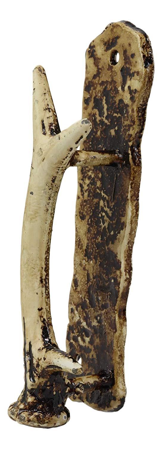 Ebros Set Of 2 Western Rustic Deer Antlers Door Pull Handle Hardware Pack Of 2 Left And Right Sides Decorative Accent 8" High For Barn Doors Entrance Main Cabin Lodge Country Home Antler Accent