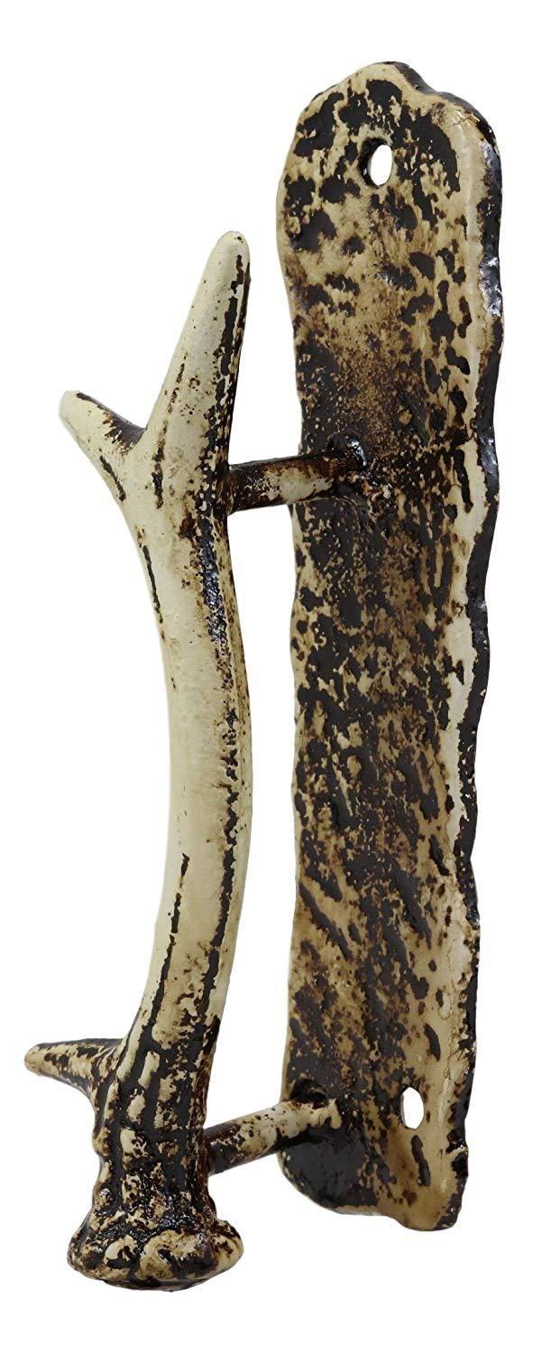 Ebros Set Of 2 Western Rustic Deer Antlers Door Pull Handle Hardware Pack Of 2 Left And Right Sides Decorative Accent 8" High For Barn Doors Entrance Main Cabin Lodge Country Home Antler Accent