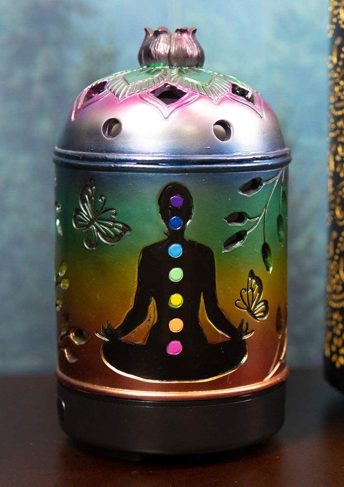 Ebros Seven Charkra Aroma Diffuser With Light Home Decor Statue Figurine
