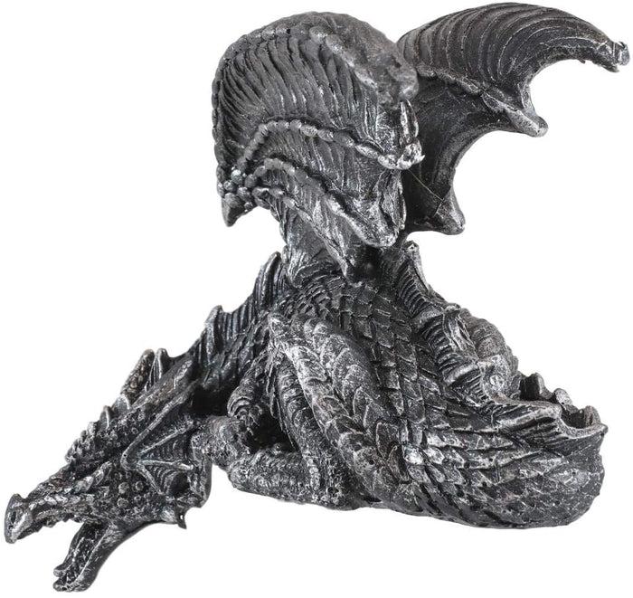 Ebros Silent Assasin Gothic Crouching Dragon With Open Wings Shelf Sitter Statue
