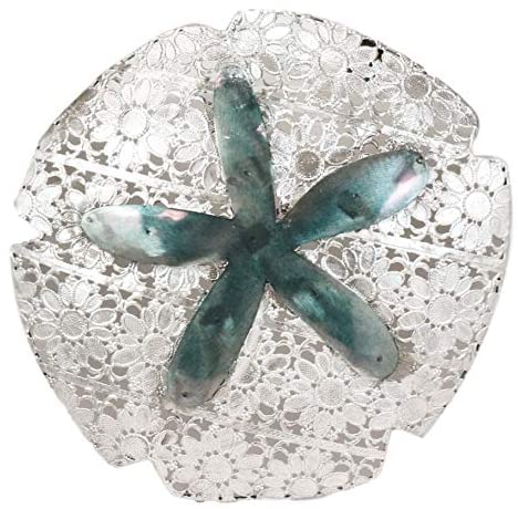 Ebros Silver Sand Dollar 3 Piece Large To Small Size Aluminum Metal Wall Decor
