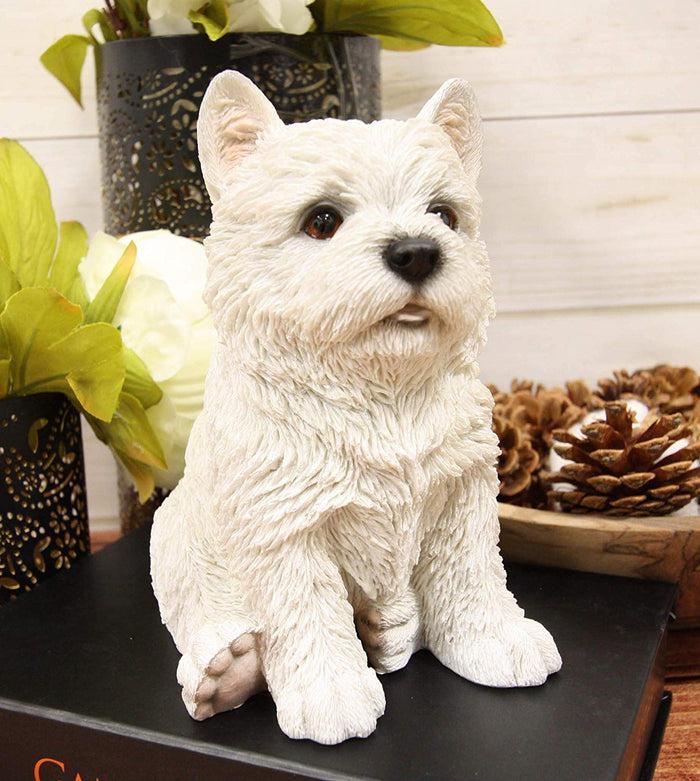 Ebros Sitting West Highland Terrier White Westie Puppy Dog Statue 6.75"High Ebros Sitting West Highland Terrier White Westie Puppy Dog Statue 6.75"High