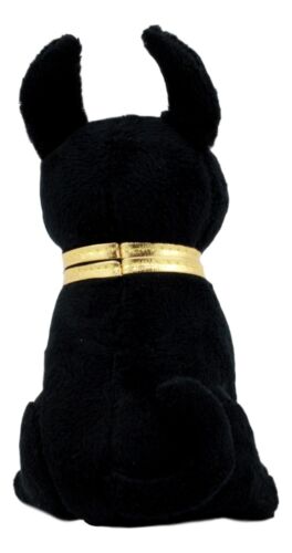 Ebros Small Black & Gold Egyptian Anubis Dog Plush Toy Soft Doll God Of Afterlife Jackal Collectible 6" H