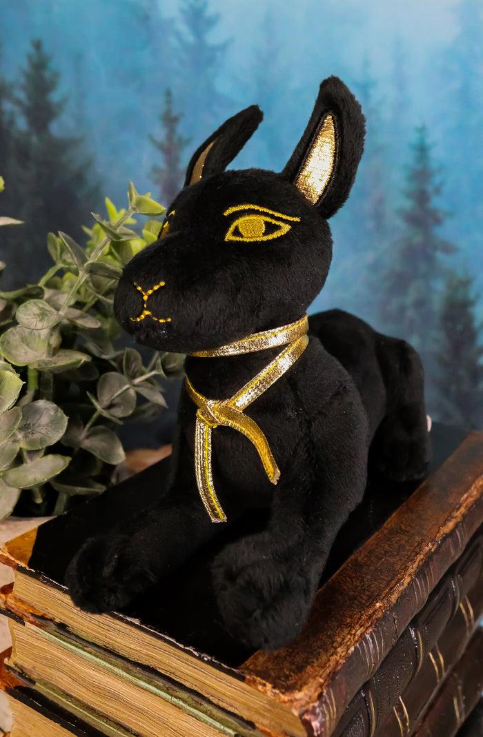 Ebros Small Black & Gold Egyptian God Of Afterlife Anubis Dog Plush Toy Soft Ebros Small Black & Gold Egyptian God Of Afterlife Anubis Dog Plush Toy Soft