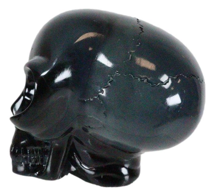 Ebros Small Black Translucent Extraterrestrial ET Alien Skull Figurine Collectible