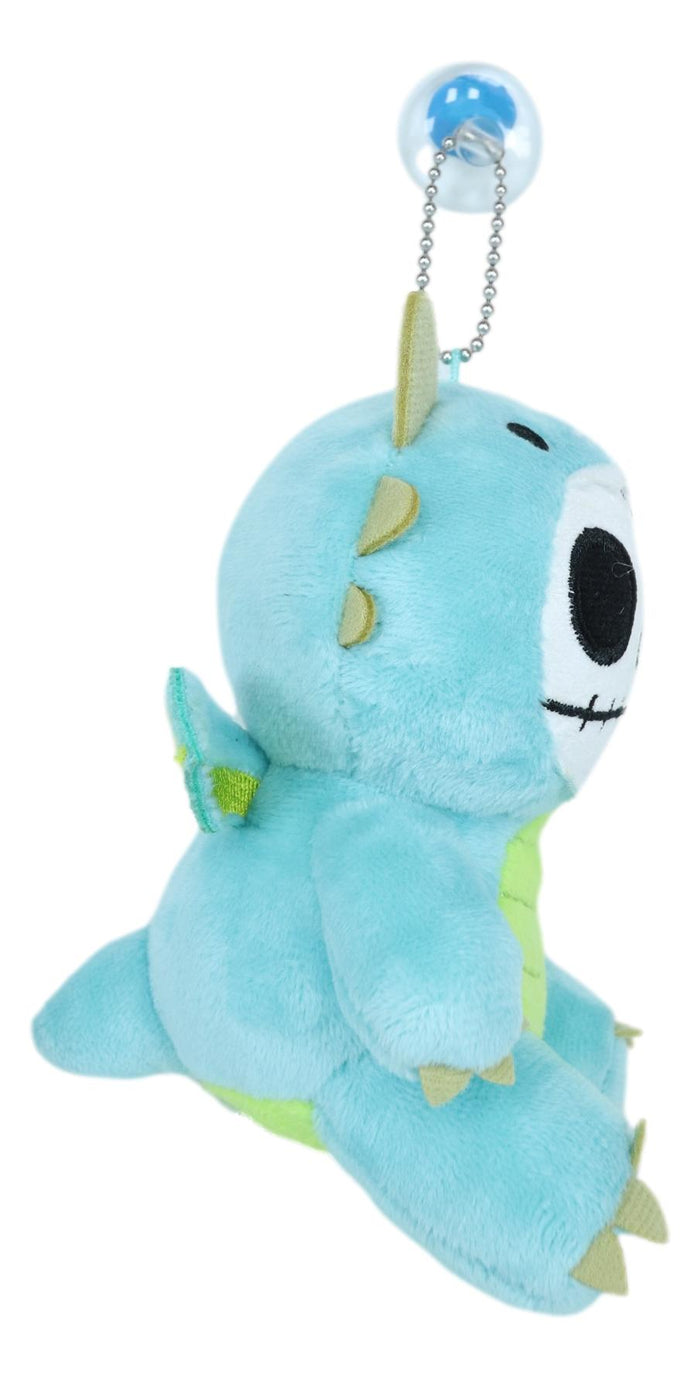 Ebros Small Furry Bones Skeleton Teal Scorchie Wyrmling Dragon Plush Toy 5"H